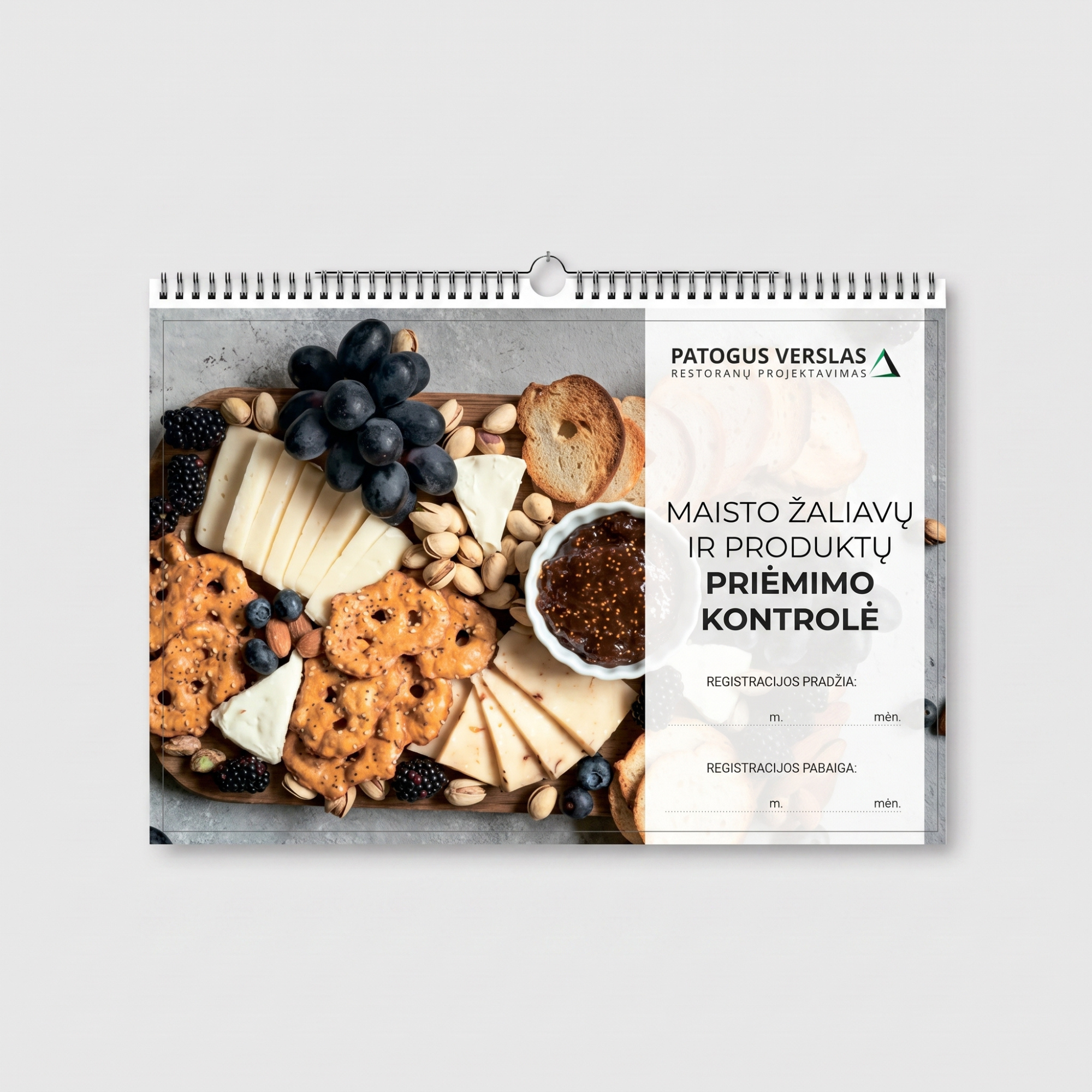 Maisto žaliavų ir produktų priėmimo kontrolės žurnalas