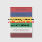 Peilių ir pjaustymo lentelių ženklinimas viešojo maitinimo įmonėms – 15 variantų