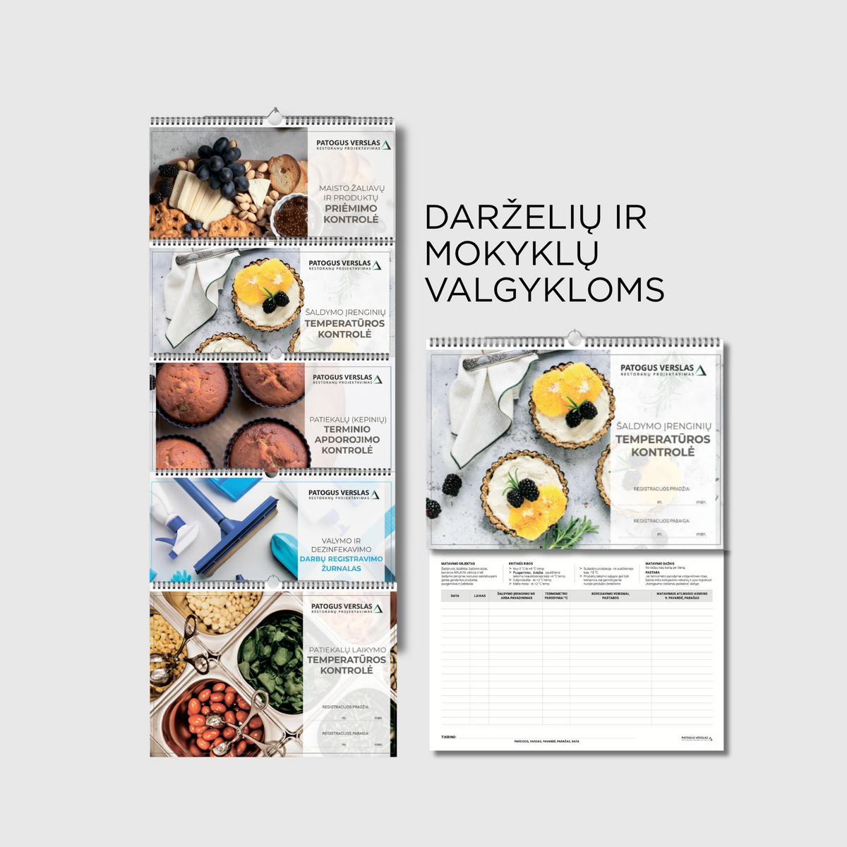 Savikontrolės žurnalų rinkinys mokykloms ir darželiams – 4 fiziniai žurnalai