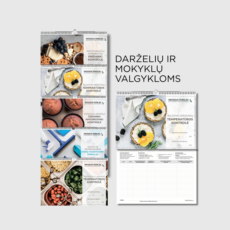 Savikontrolės žurnalų rinkinys mokykloms ir darželiams – 4 fiziniai žurnalai