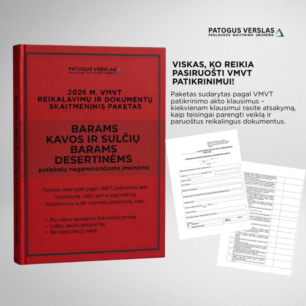 VMVT paketas parengtas pagal VMVT patikrinimo klausimus