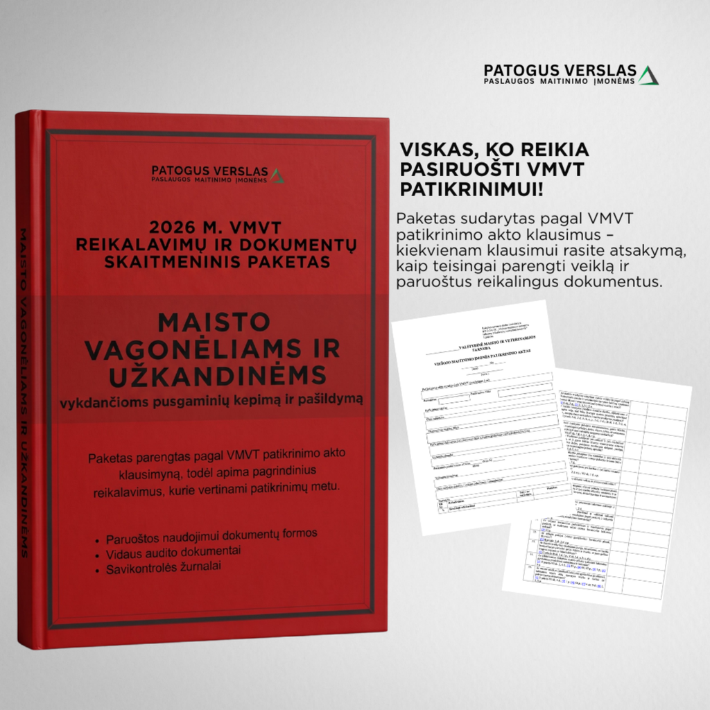 VMVT paketas parengtas pagal VMVT patikrinimo klausimus